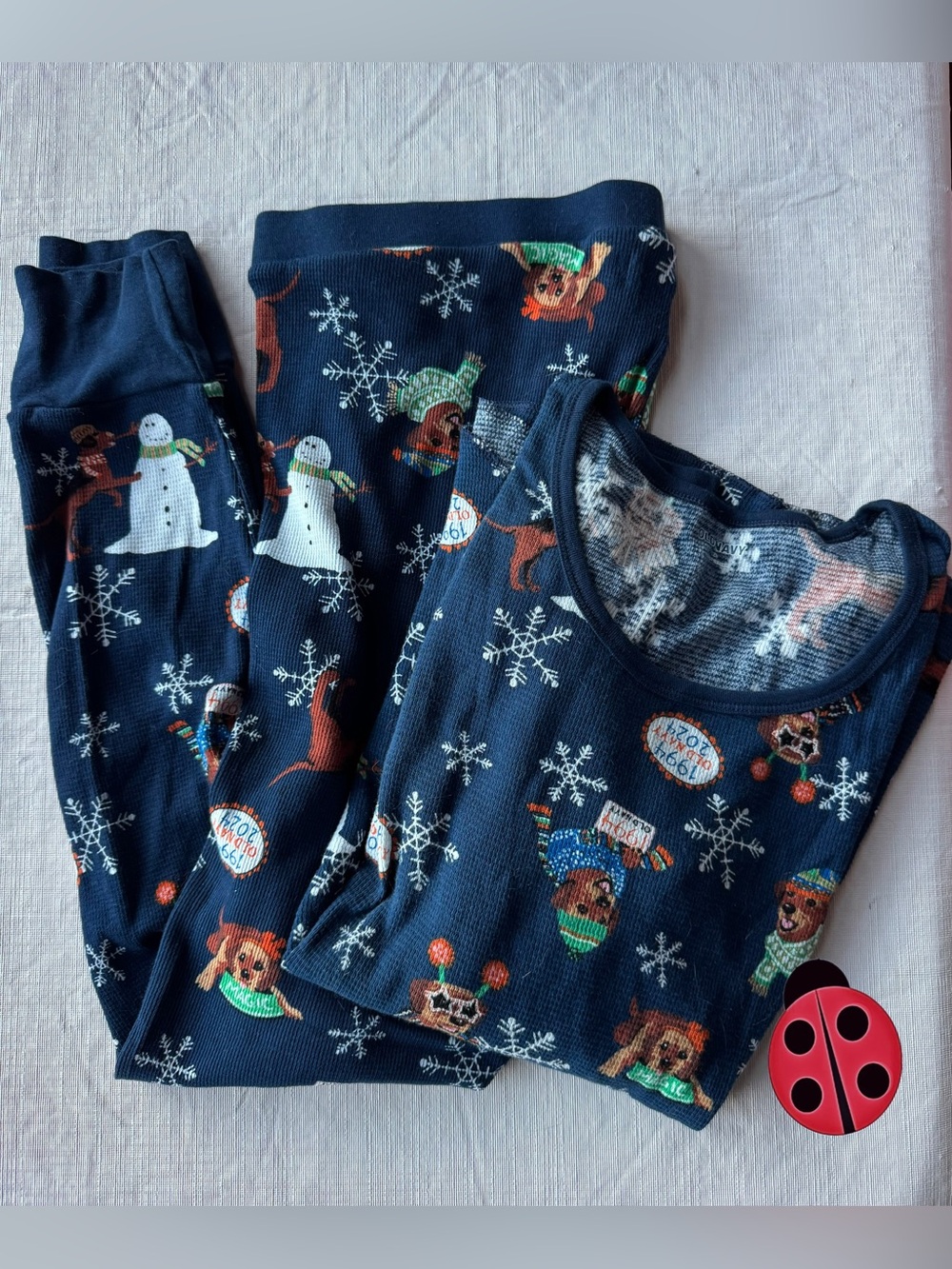 Women’s  Navy Blue Holiday 30th Anniversary Collector Pajama Set -XL